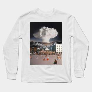 Look Up In The Air - Surreal/Collage Art Long Sleeve T-Shirt